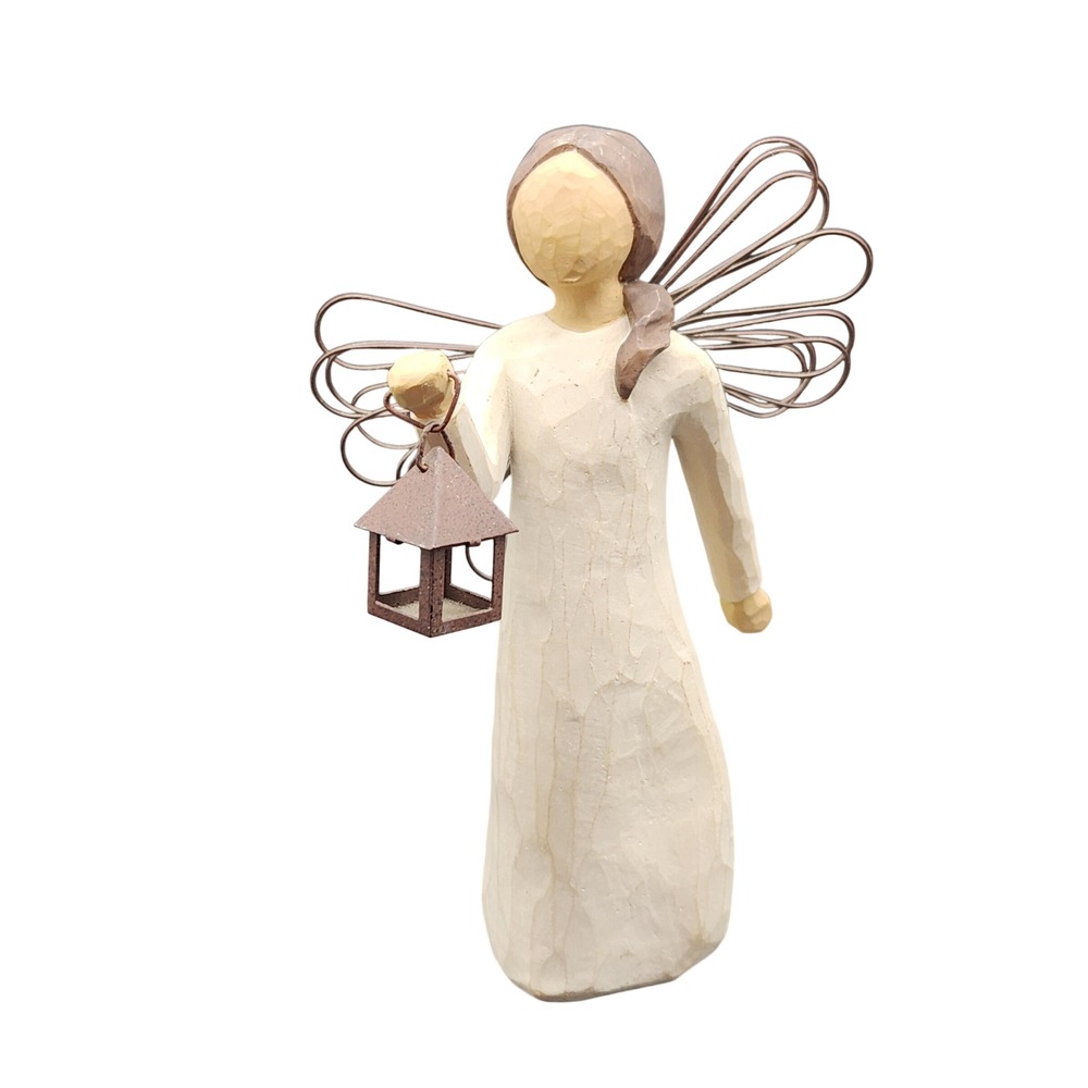 Willow Tree Angel of Light Figurine Susan Lordi 2000 Lantern Wire Wings 5.5"